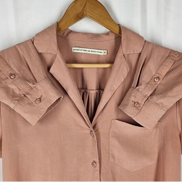 SHADES OF GREY BY MICAH COHEN WOMEN'S LONG SLEEVE TUNIC TOP SHIRT SIZE MEDIUM - Picture 5 of 10